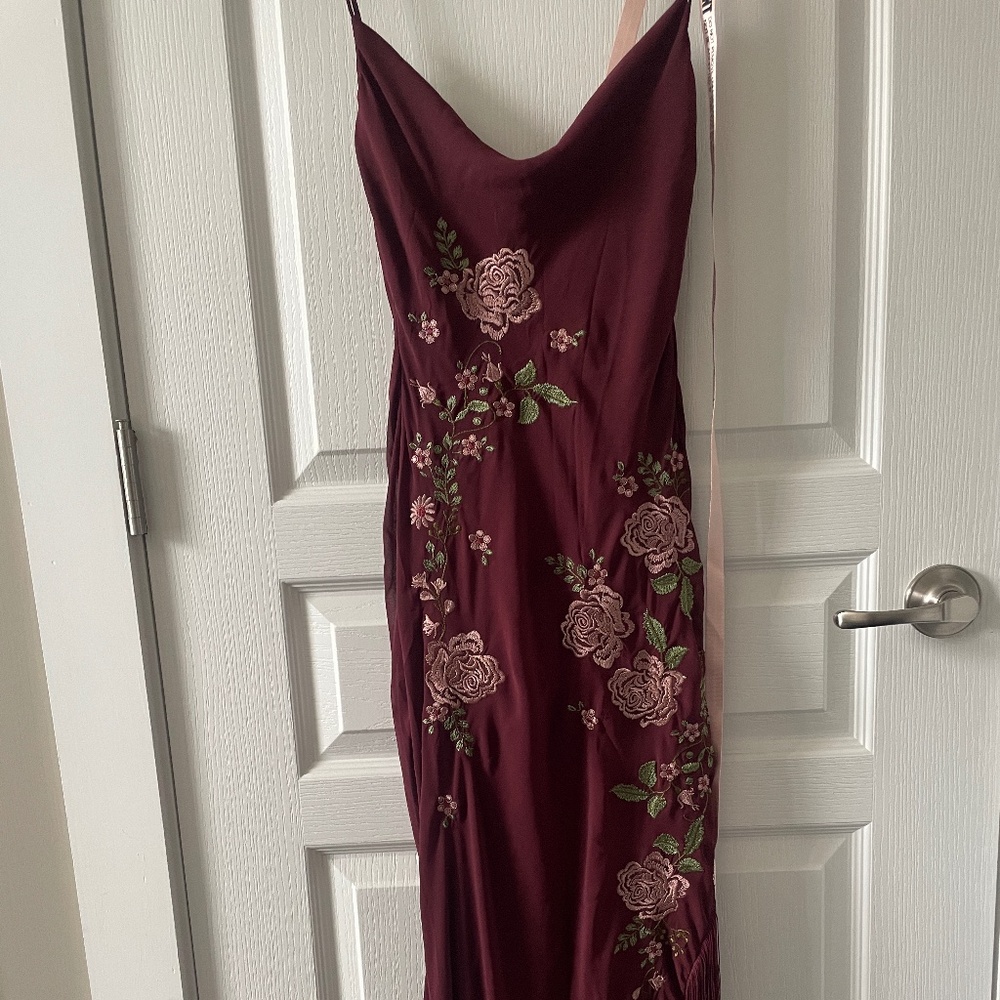 House of CB Embroidered Midi Dress